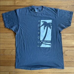 Vtg 1986 Florida t-shirt - Gray Short Sleeve Tee